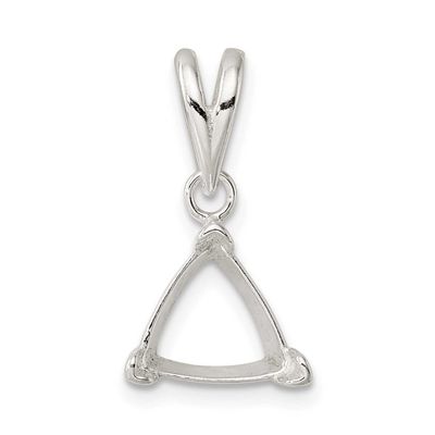 Trillion 6.0mm V-End Loose Bail Pendant Setting Sterling Silver SS3278-3
