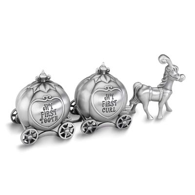 Lillian Rose Pewter Finish Fairy Tale Horse with Coach First Tooth and First Curl Boxes GM10241 710…