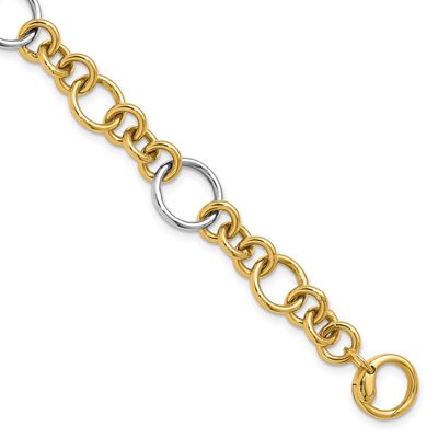 Circle Links Bracelet 14k Two-tone Gold Polished LF2011-7.5 196904329344