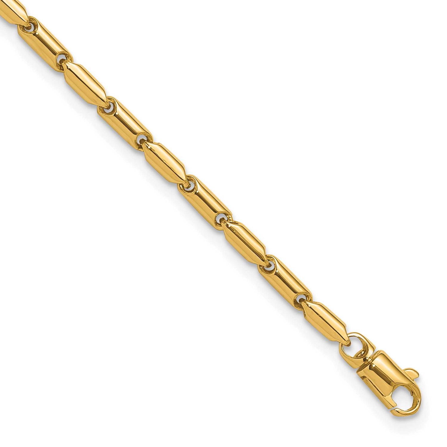 Fancy Link Bracelet 10k Gold Polished 10LF660-7.5