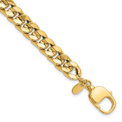 Curb Men&#39;s Bracelet 14k Gold Polished LF1869-8 196904171127