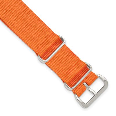 Debeer 22mm One-Piece Orange Military Ballistic G10 Nylon with Silver-Tone Buckle 10.75 Inch Watch …