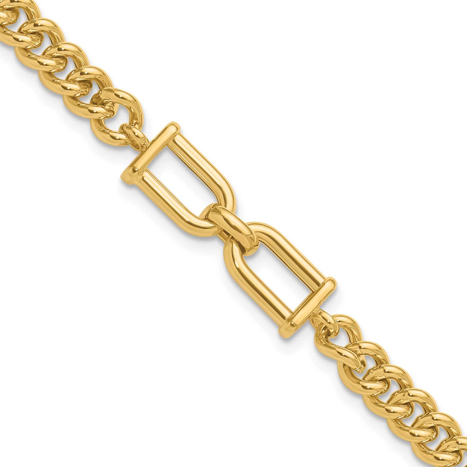 Fancy Link Bracelet 14k Gold Polished LF1989-7.5 196904332276