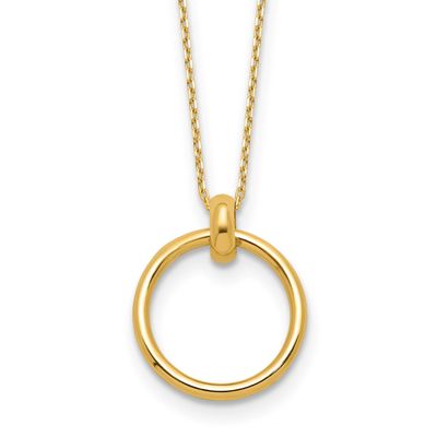 Circle Necklace 10k Gold Polished 10LF662-17
