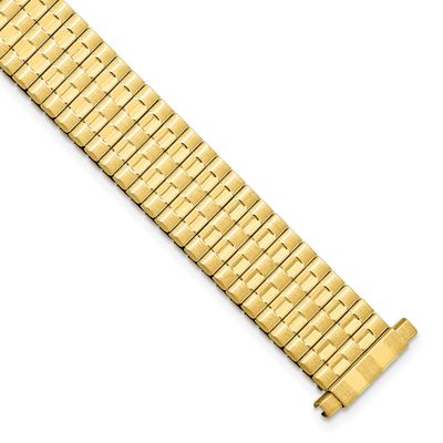Debeer 12-16mm Ladies Satin and Polished Gold-Tone Stainless Steel Thin-Flexo Expansion Link 5.75 I…