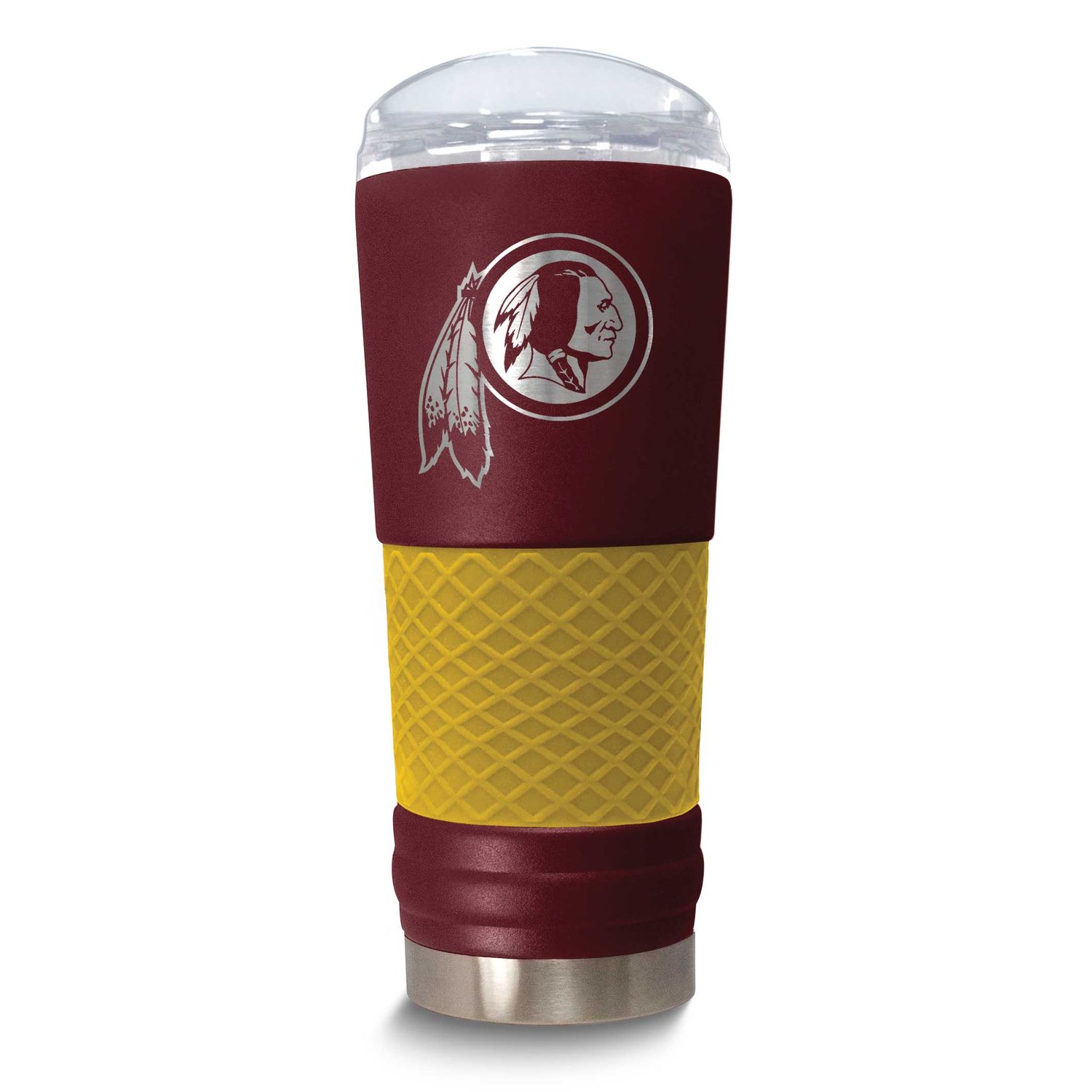 Nfl Washington Football Team Silicone Grip 24 Oz. Draft Tumbler with Lid Stainless Steel GM26117-WA…