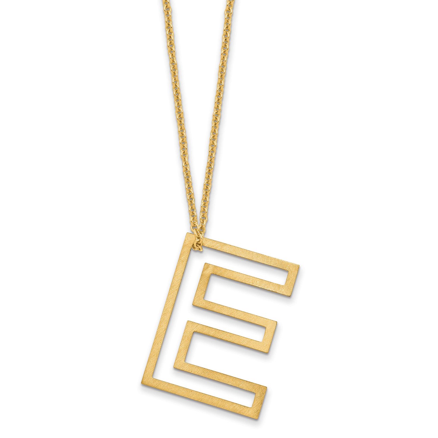 Cut Out Slide Initial E Necklace 10k Gold 10XNA1474Y/E