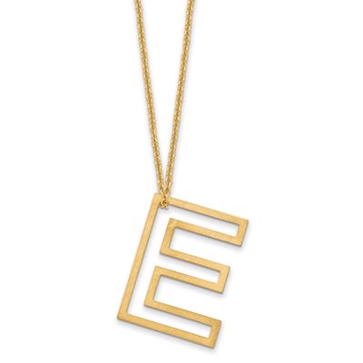Cut Out Slide Initial E Necklace 10k Gold 10XNA1474Y/E
