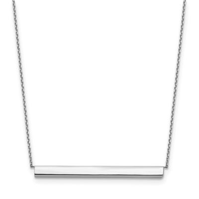 1 Inch Extender Bar Necklace 14k White Gold Polished LF1132W-18