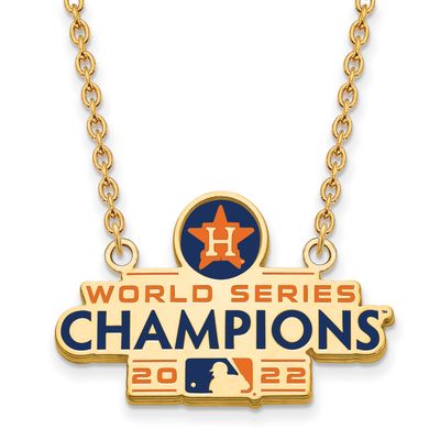 Ruthenium2022 World Series Champions Houston Astros Large Pendant with Neckla Sterling Silver Gold-…