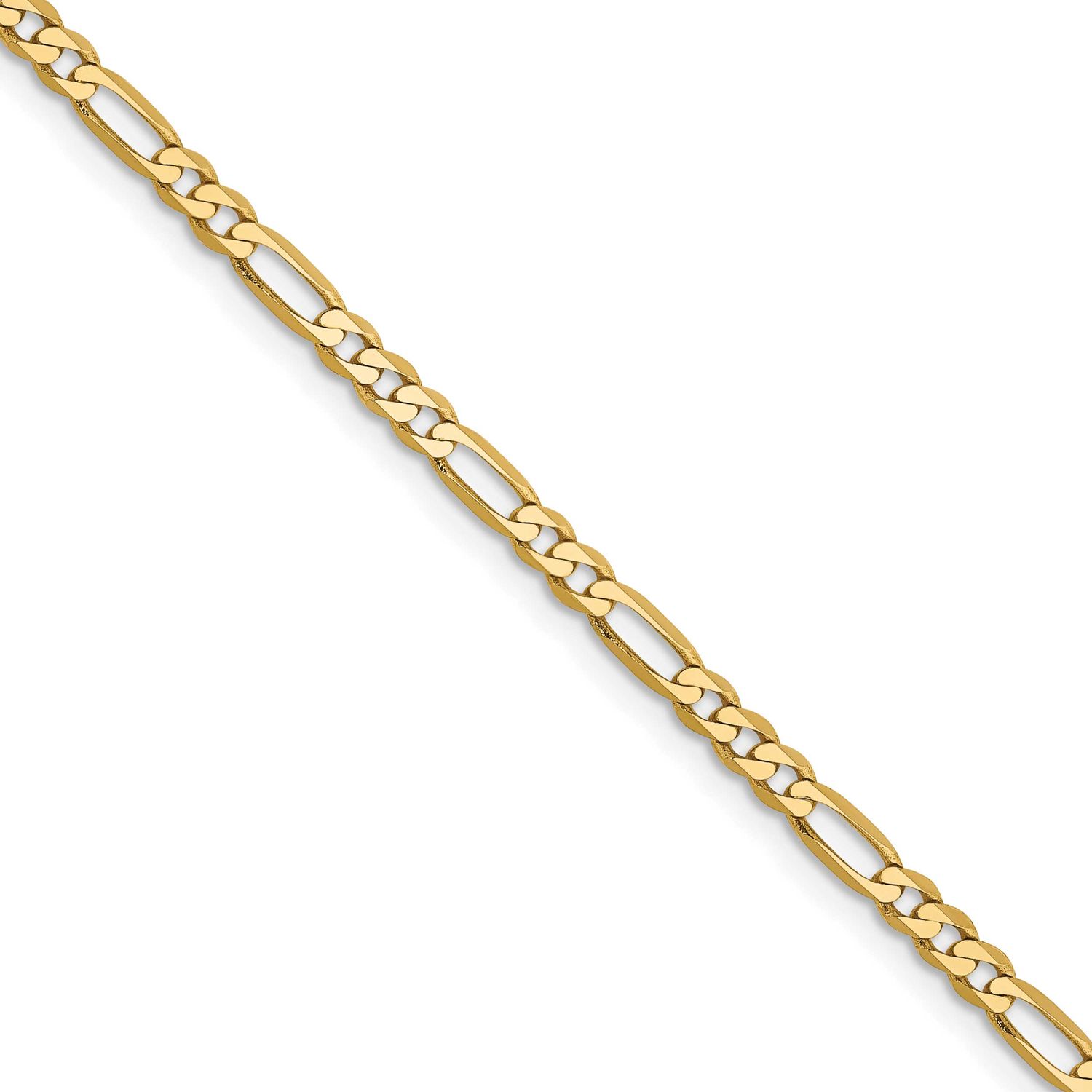 2.75mm Flat Figaro Chain (100 Inch Spool) 14k Gold FFL070-100