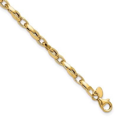 Fancy Link Bracelet 10k Gold Polished 10LF664-7.25