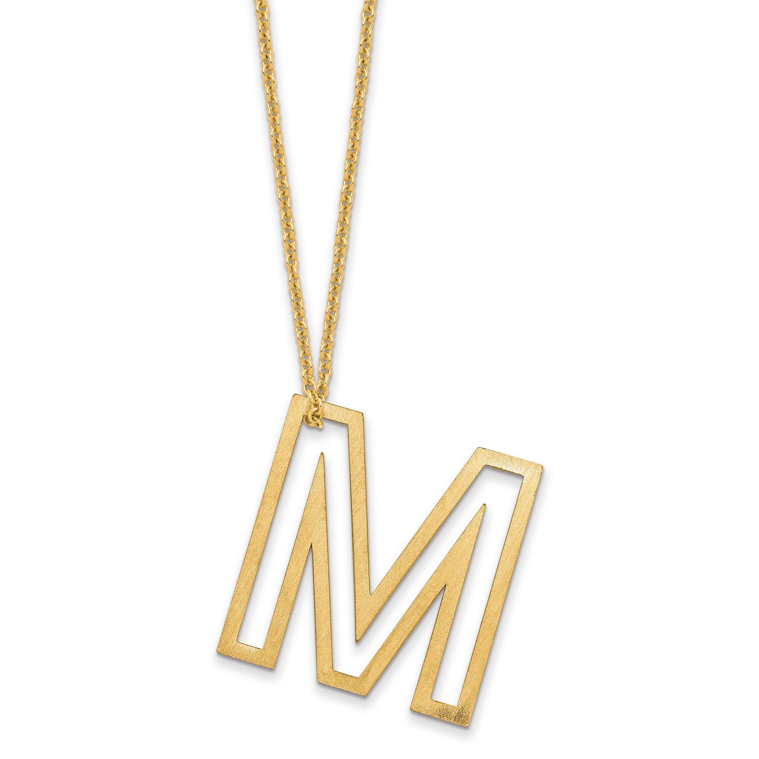 Cut Out Slide Initial M Necklace 14k Gold XNA1474Y/M