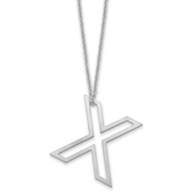 Cut Out Slide Initial x Necklace 14k White Gold XNA1474W/X