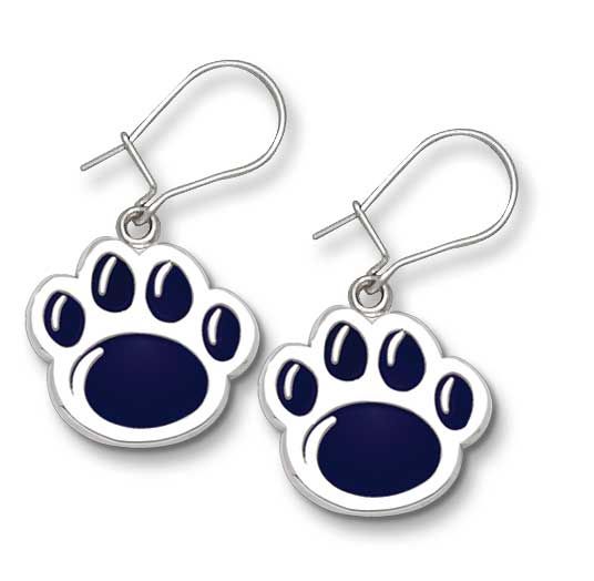 Penn State University Lion Paw 5/8 Enam Dangle Earrings Sterling Silver PSU026EERD-SS 191101777486