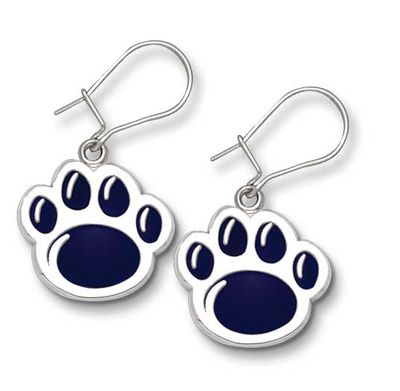 Penn State University Lion Paw 5/8 Enam Dangle Earrings Sterling Silver PSU026EERD-SS 191101777486