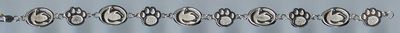 Penn State University Head/Paw Bracelet 7.5 Sterling Silver PSU028BR-SS 191101777479