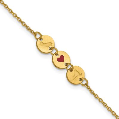 State Heart State Disc Bracelet 10k Gold 10XNA1524Y