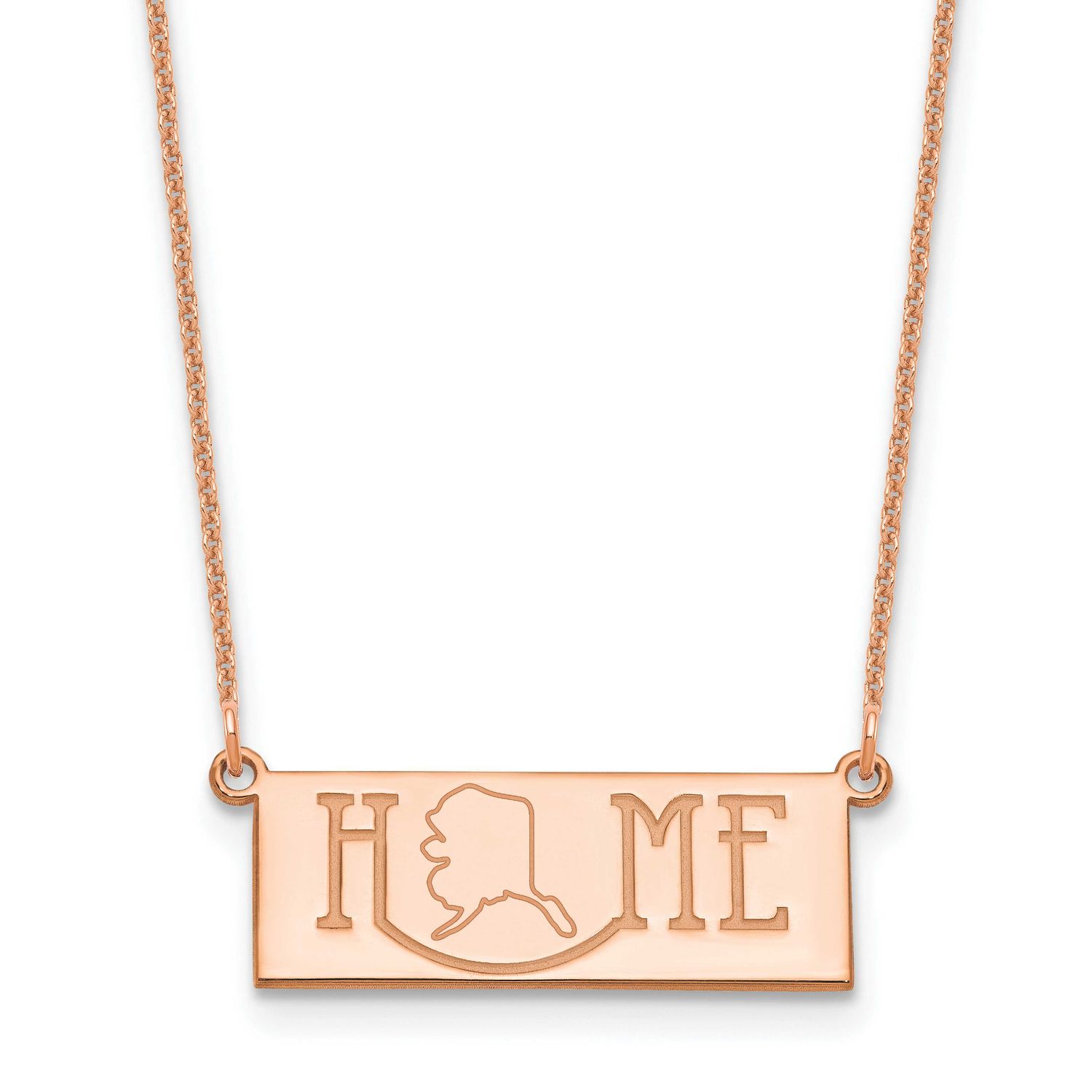 Home/State Necklace 14k Rose Gold XNA1519R