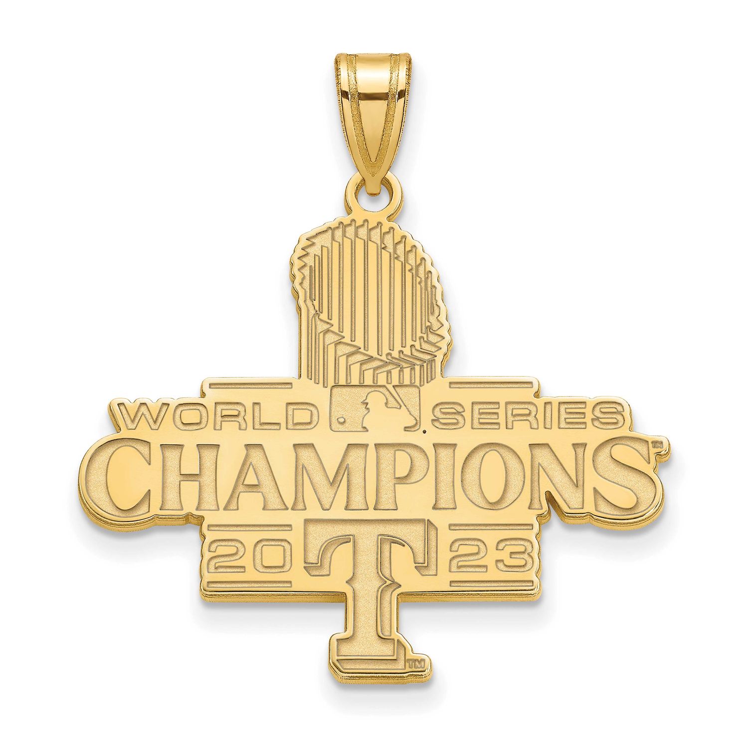 2023 World Series Champions Texas Rangers Extra Large Pendant Gold-plated GP004RAN23 196904204221