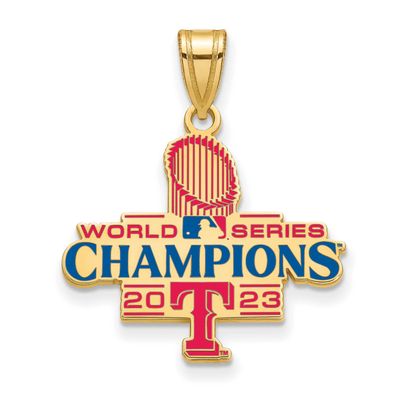 2023 World Series Champions Texas Rangers Large Enamel Pendant Gold-plated GP005RAN23 196904204252