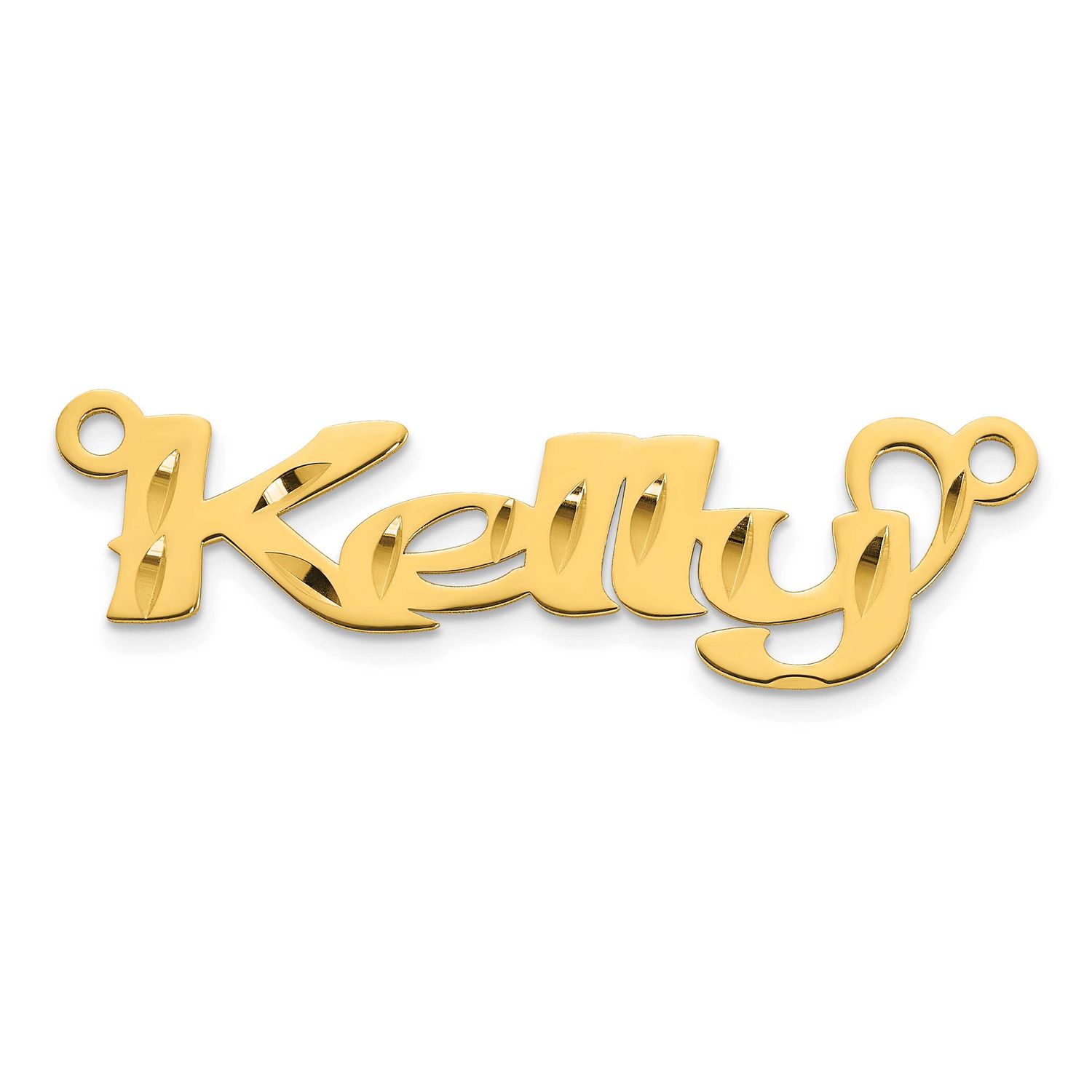 Diamond-Cut Name Plate Sterling Silver Gold-plated XNA1538GP