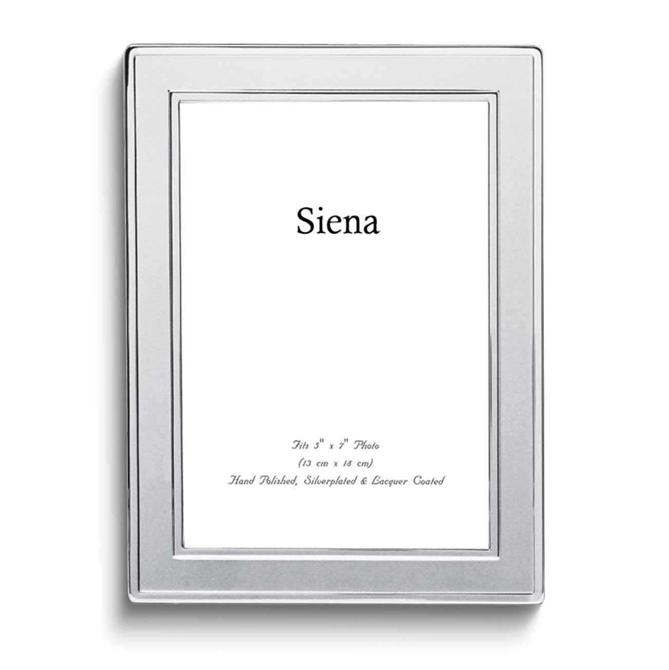 Silver-Plated Lacquer-Coated Plain Double Border 4x6 Photo Frame GM3087 820036001617