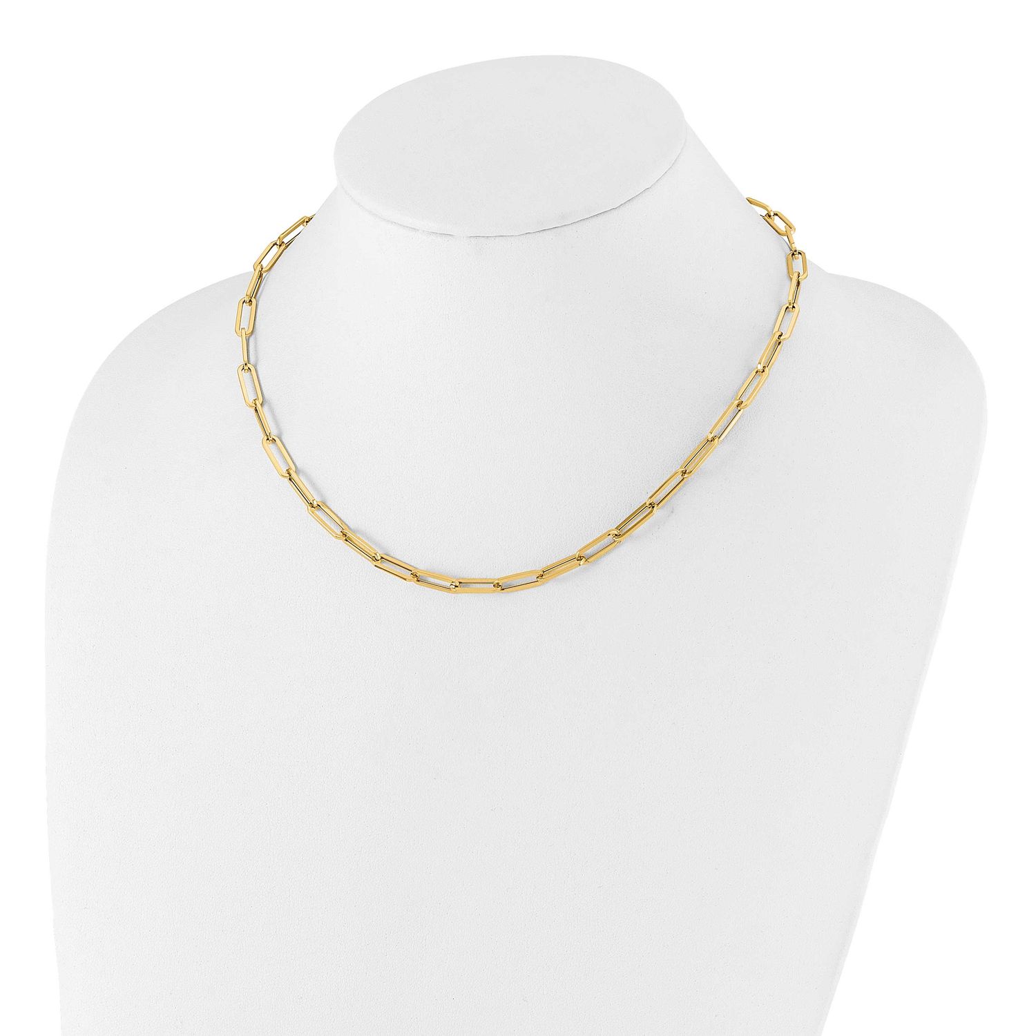 Fancy Link Necklace 14k Gold Polished LF1529-16