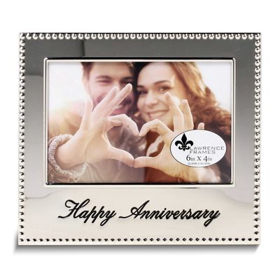 Silver-Tone Happy Anniversary 4x6 Photo Frame GM19141 751148070980
