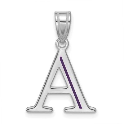 Line Epoxy Initial Pendant Sterling Silver Rhodium-plated XNA1471SS