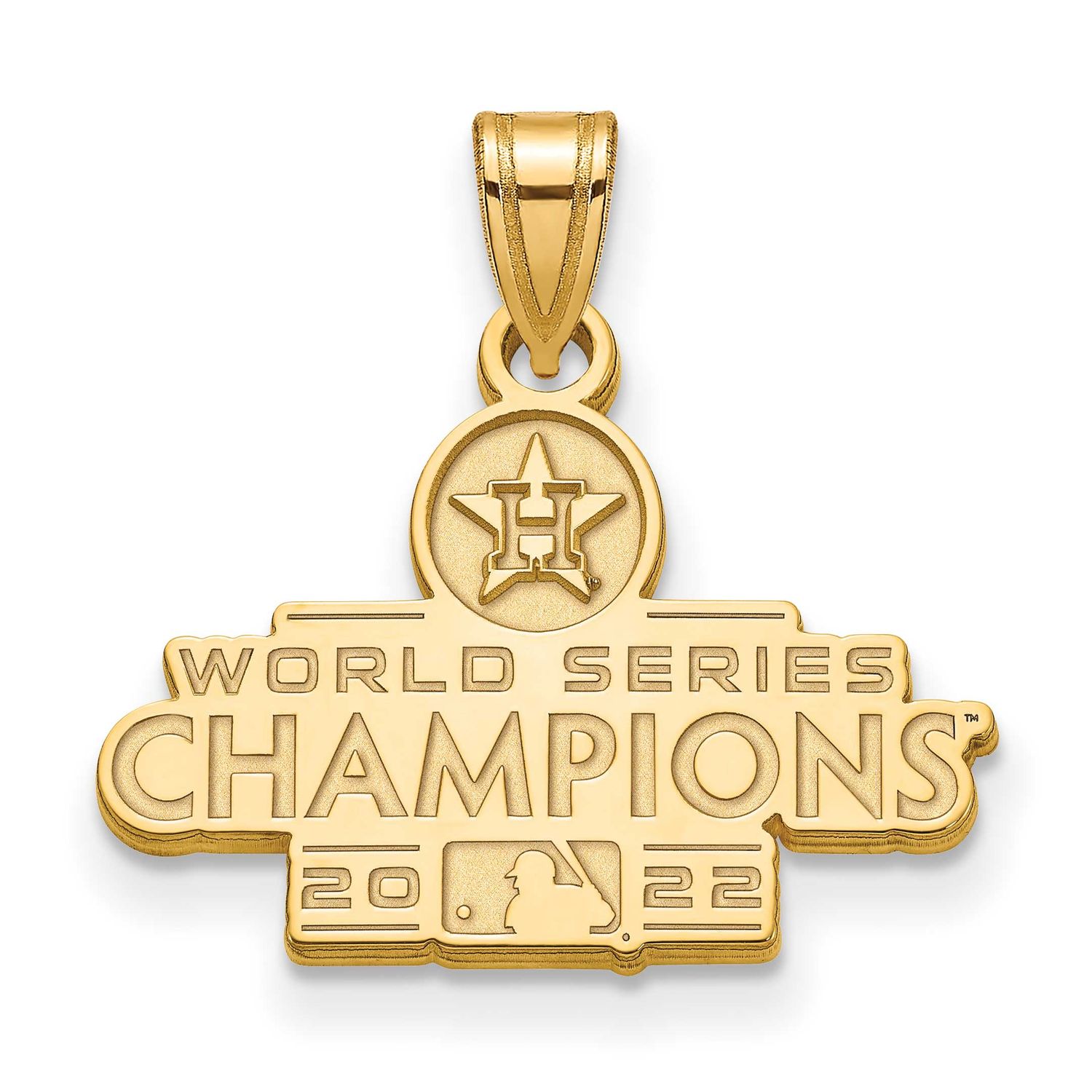 Ruthenium2022 World Series Champions Houston Astros Small Pendant Sterling Silver Gold-plated GP001…