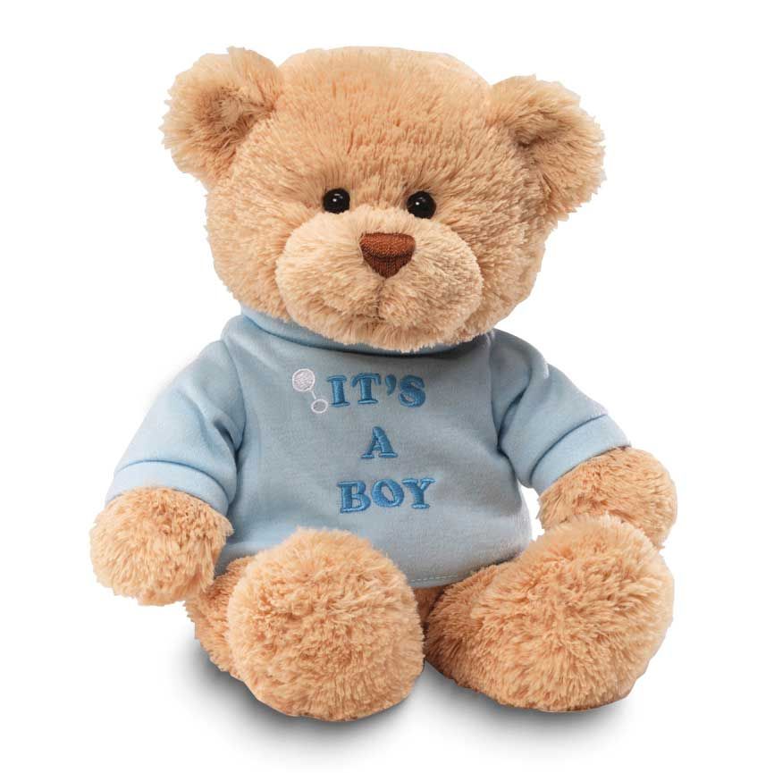 Gund It&#39;s A Boy Blue T-Shirt Polyester Plush Teddy Bear GM18810 28399154180
