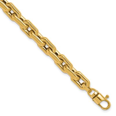 Fancy Link Men&#39;s Bracelet 14k Gold Polished LF2169-8.75 196904315279