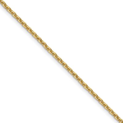 2mm Round Open Link Cable Chain (100 Inch Spool) 14k Gold PEN216-100