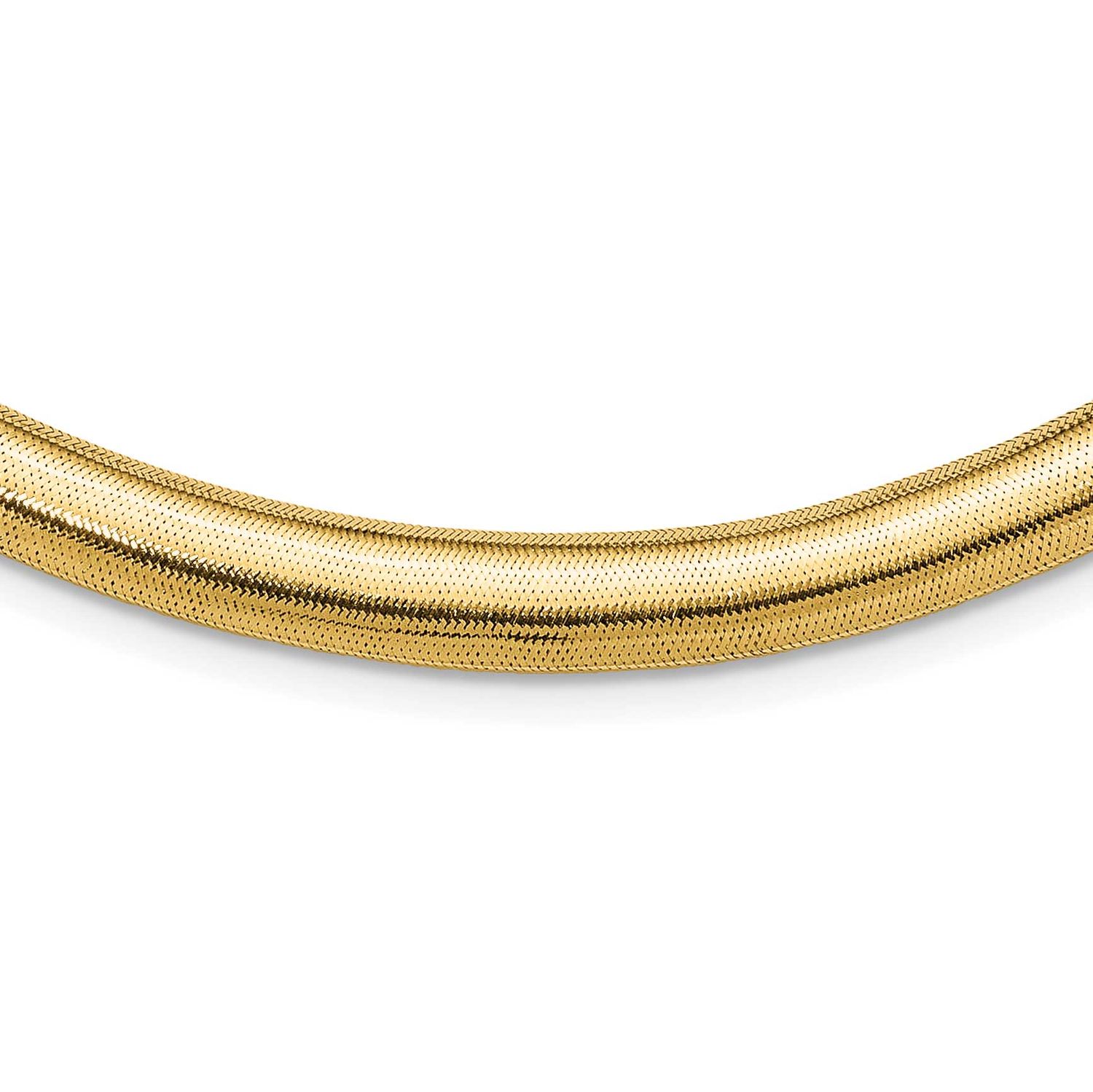 Graduated Stretch Necklace 14k Gold Polished LF2146-18.5 196904321645