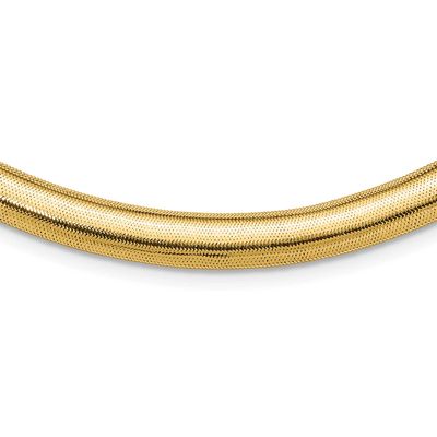 Graduated Stretch Necklace 14k Gold Polished LF2146-18.5 196904321645