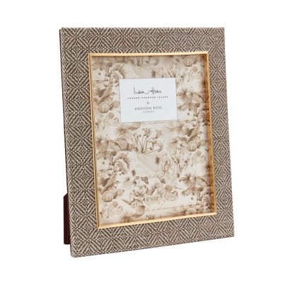 Addison Ross London 8 x 10 Inch Lough Arrow Fabric Picture Frame Brown IH0006, EAN: 5024043199892