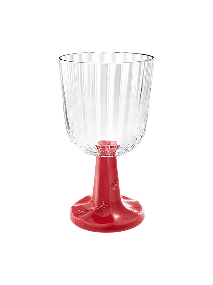 Bordallo Pinheiro Patio Goblet Red Stem Set of 2, MPN: 65031923, UPC: 5600413634141