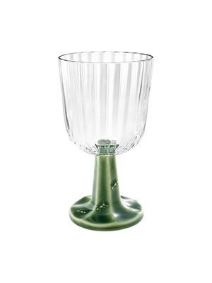 Bordallo Pinheiro Patio Goblet Green Stem Set of 2, MPN: 65031922, UPC: 5600413634134