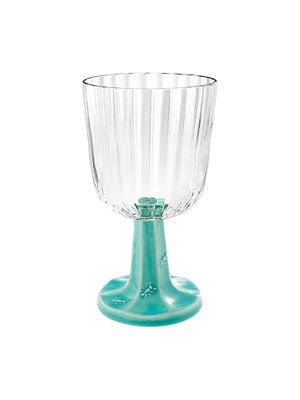 Bordallo Pinheiro Patio Goblet Aqua Green Stem, MPN: 65031254, UPC: 5600413631751