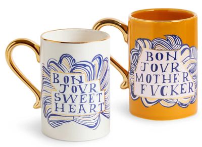 L&#39;Objet Ruan Hoffmann Sweetheart with Mother Fucker Mugs Set of 2 RH110, UPC: 810009648857