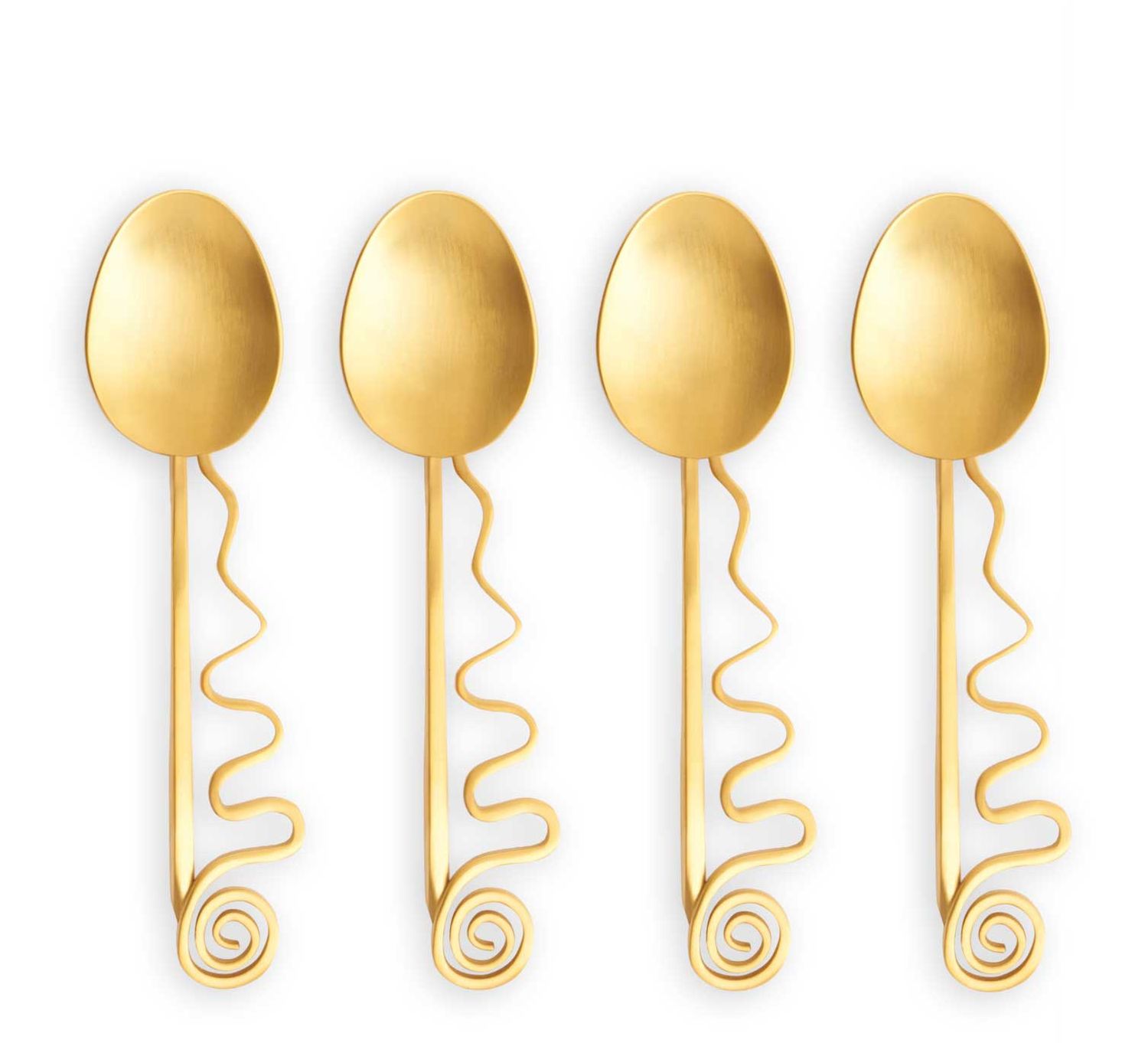 L&#39;Objet Spirale Cocktail Spoons Set of 4 CU42, UPC: 810009649045