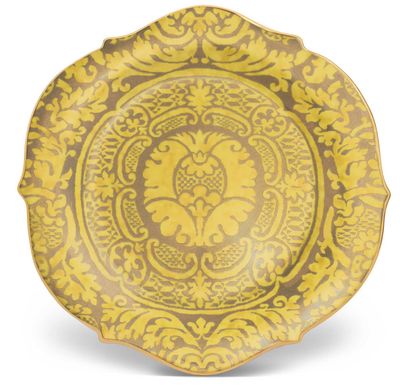 L&#39;Objet Fortuny Orsini Yellow Round Platter Large LPF104, UPC: 810009649397