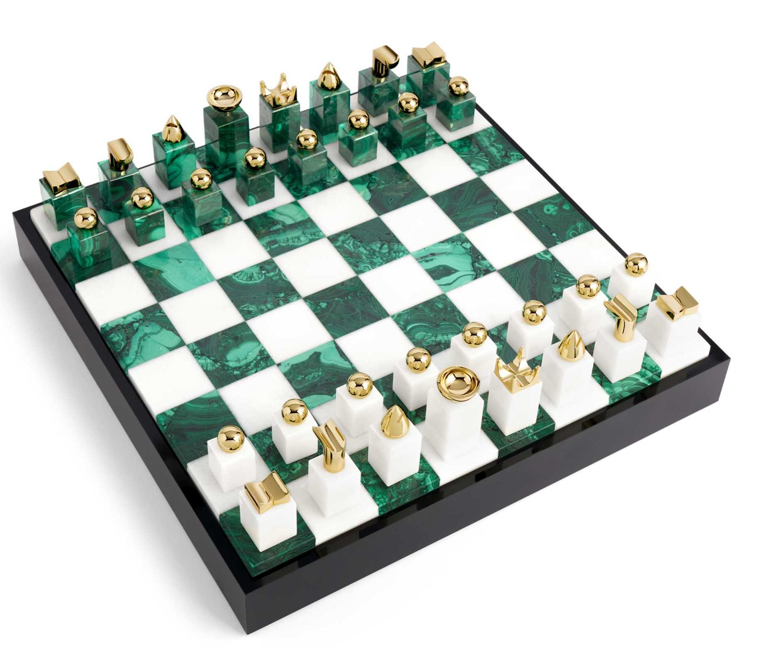 L&#39;Objet Chess Set Malachite G331, UPC: 810009649267