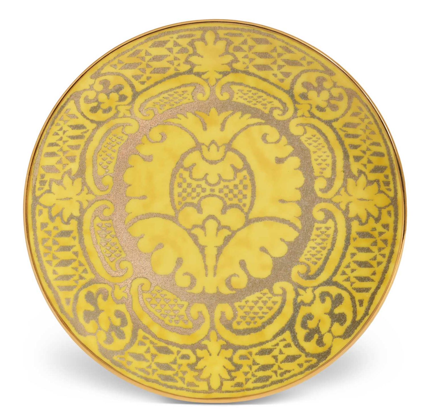L&#39;Objet Fortuny Orsini Yellow Dessert Plates Set of 4 LPF101, UPC: 810009649373