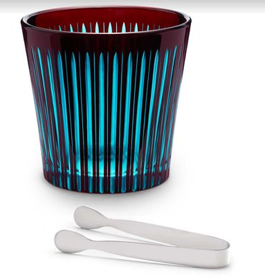 L&#39;Objet Prism Ice Bucket with Tongs Bordeaux PS7088, UPC: 810009649687