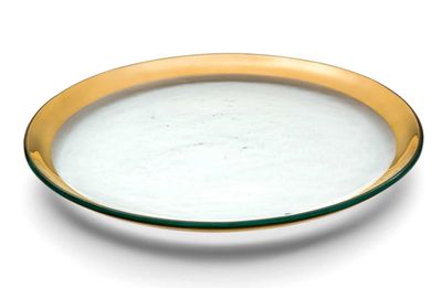 Annieglass Roman Antique Buffet Plate Gold, MPN: G109