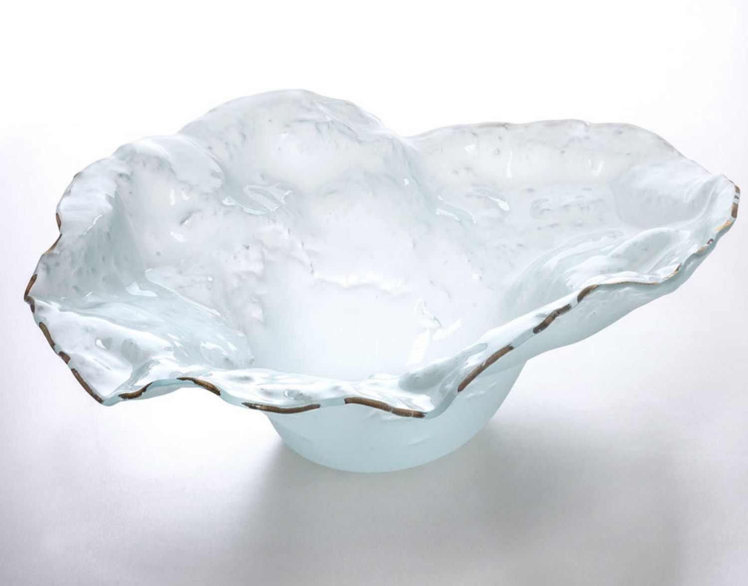 Annieglass Frosted Water Sculpture Bowl Limited Edition Gold, MPN: F520G