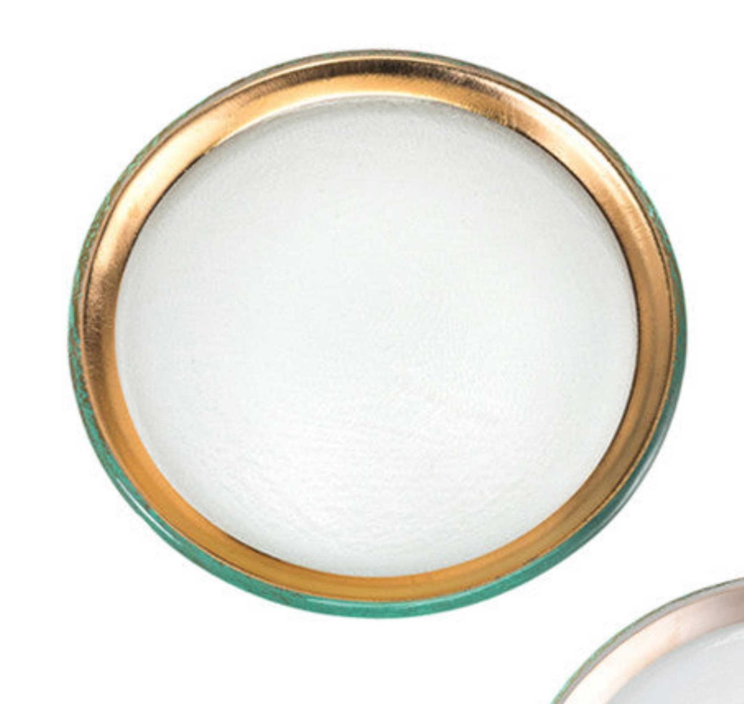 Annieglass Roman Antique Appetizer Plate Gold, MPN: G099