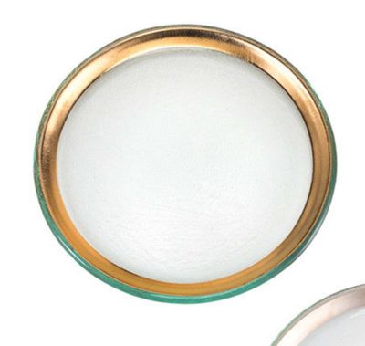Annieglass Roman Antique Appetizer Plate Gold, MPN: G099